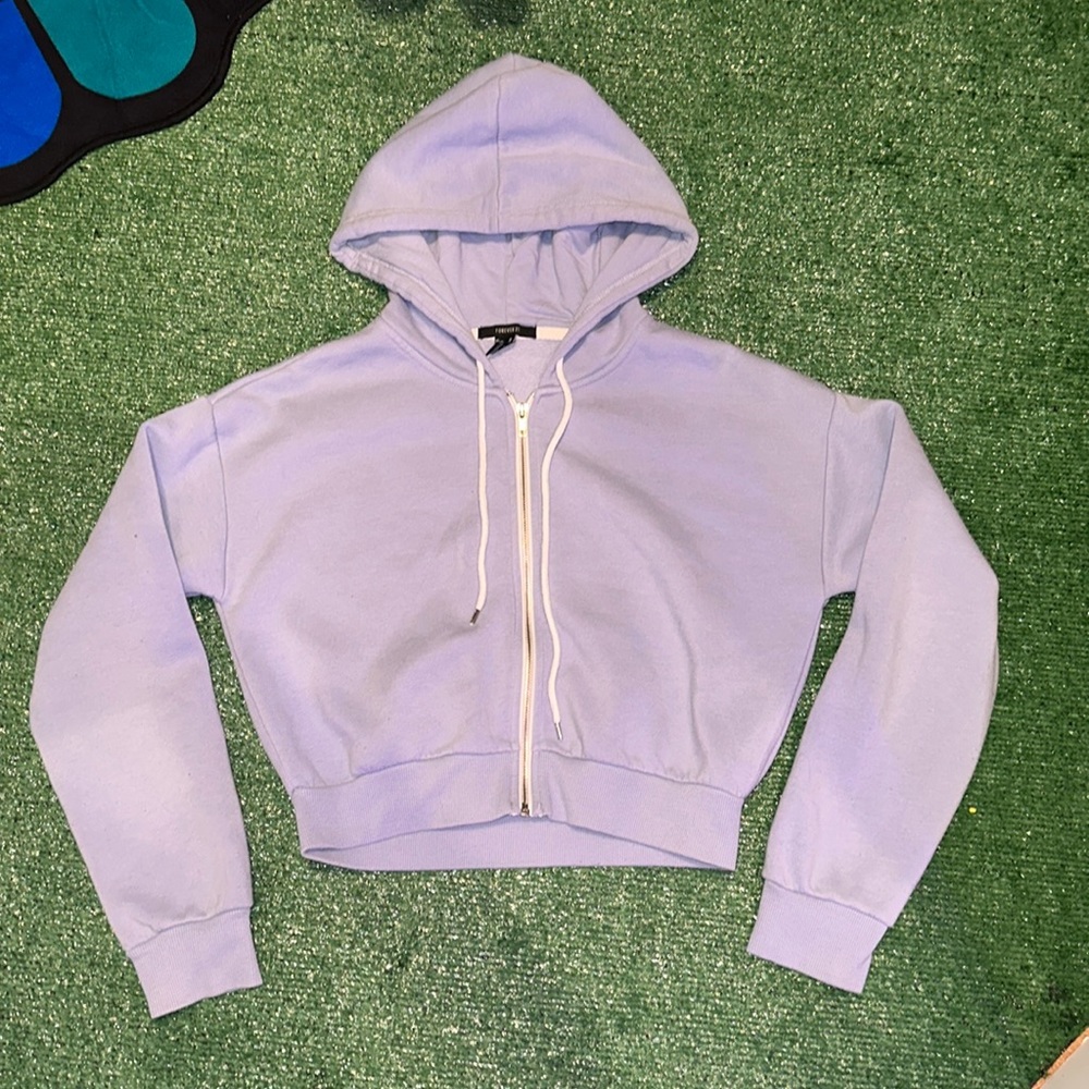 Forever 21 Cropped Zip-Up